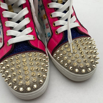 【中古品】【レディース】 CHRISTIAN LOUBOUTIN クリスチャンルブタン ハイカットスニーカー シューズ 靴 183-260920-gm-36-fuzh サイズ：36 カラー：ピンク 万代Net店