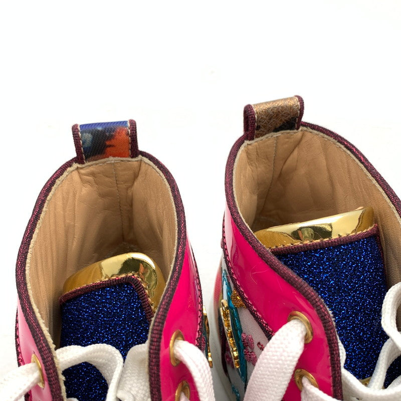 【中古品】【レディース】 CHRISTIAN LOUBOUTIN クリスチャンルブタン ハイカットスニーカー シューズ 靴 183-260920-gm-36-fuzh サイズ：36 カラー：ピンク 万代Net店