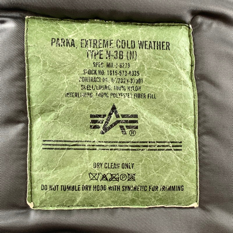 【中古品】【メンズ】 ALPHA INDUSTRIES N-3B FLIGHT JACKET アルファインダストリーズ N-1 3B フライトジャケット ミリタリージャケット 145-260922-gm-05-fuzh サイズ：M カラー：カーキ 万代Net店