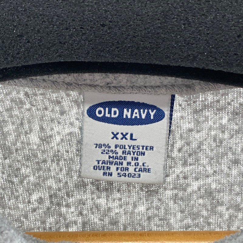 【中古品】【メンズ】 OLD NAVY オールドネイビー ハーフジップフリース ジャケット オーバーサイズ ドローコード ブランド 古着 145-260922-gm-06-fuzh サイズ：XXL カラー：グレー 万代Net店
