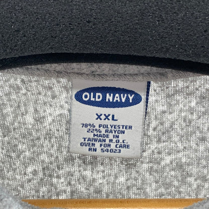 【中古品】【メンズ】 OLD NAVY オールドネイビー ハーフジップフリース ジャケット オーバーサイズ ドローコード ブランド 古着 145-260922-gm-06-fuzh サイズ：XXL カラー：グレー 万代Net店