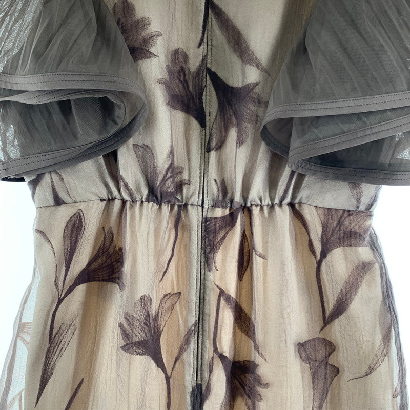 【中古品】【レディース】 LE RURE リルアー ワンピース BROWN.BEIGE 女性 上品 エレガント パーティー ドレス ワンピ おしゃれ オシャレ お洒落 170-260927-io-08-fuzh サイズ：M カラー：ブラウンベージュ 万代Net店