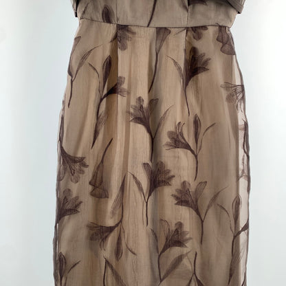 【中古品】【レディース】 LE RURE リルアー ワンピース BROWN.BEIGE 女性 上品 エレガント パーティー ドレス ワンピ おしゃれ オシャレ お洒落 170-260927-io-08-fuzh サイズ：M カラー：ブラウンベージュ 万代Net店