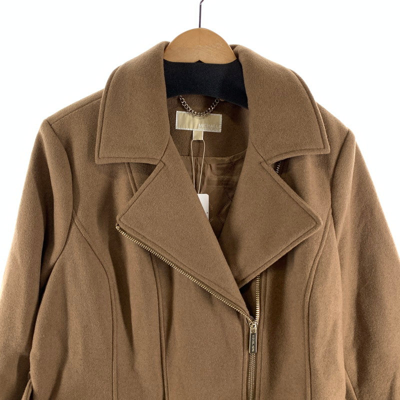 【中古品】【レディース】 MICHAEL KORS マイケルコース WOOL JACKET ウールジャケット アウター ブランド 古着 168-260921-gm-36-fuzh サイズ：L カラー：ベージュ 万代Net店
