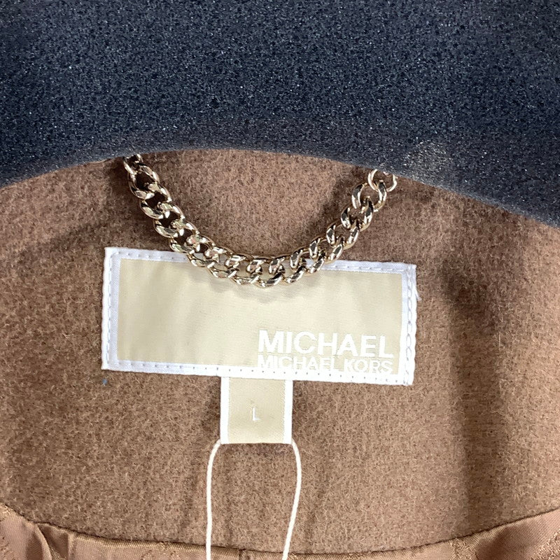 【中古品】【レディース】 MICHAEL KORS マイケルコース WOOL JACKET ウールジャケット アウター ブランド 古着 168-260921-gm-36-fuzh サイズ：L カラー：ベージュ 万代Net店
