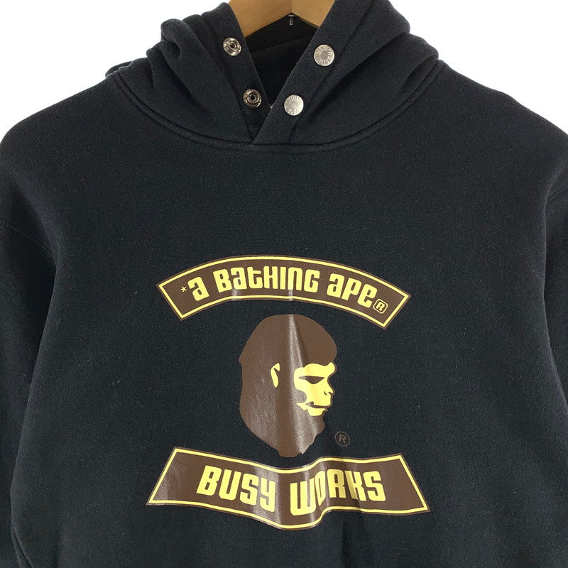 【中古品】【メンズ】 A BATHING APE アベイシングエイプ BUSY WORKS PARKER パーカー フーディー 142-260923-gm-27-fuzh サイズ：L カラー：ブラック 万代Net店