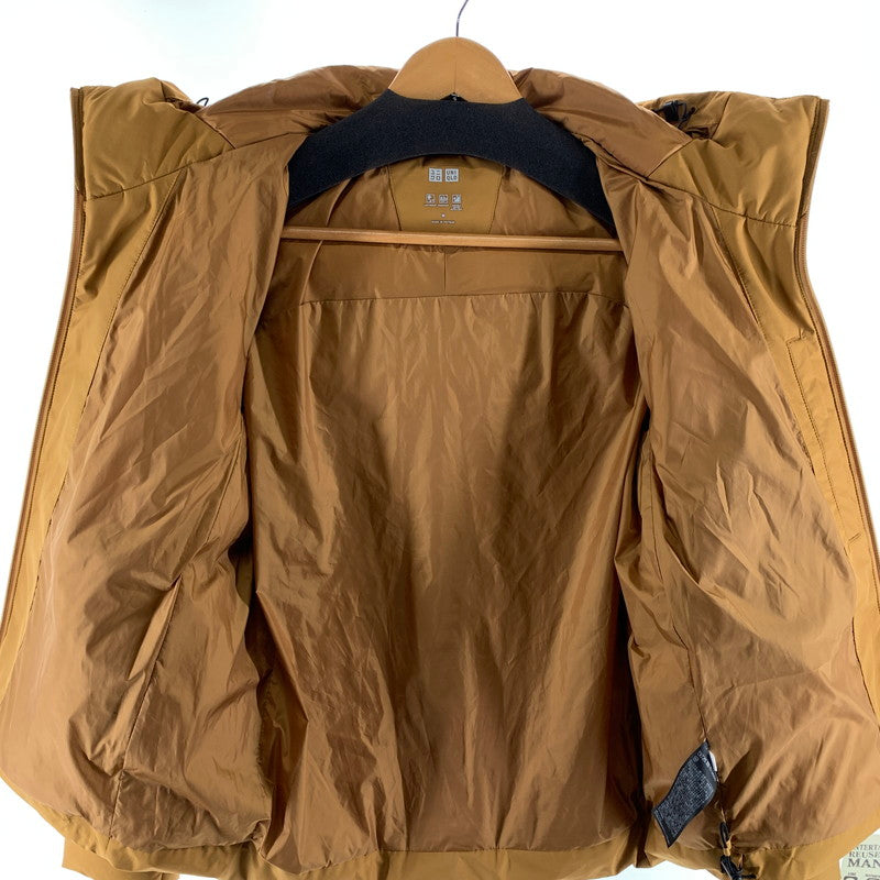 【中古品】【メンズ】 UNIQLO ユニクロ シームレスダウンパーカ ダウンジャケット アウター ブランド 古着 147-260923-gm-24-fuzh サイズ：M カラー：ブラウン 万代Net店