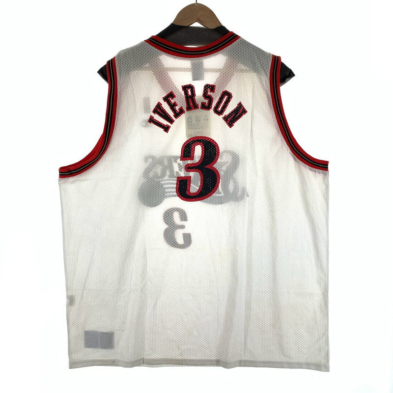 【中古品】【メンズ】 CHAMPION チャンピオン 17765-045 タンクトップ NBA 76ers Allen Iverson アレン・アイバーソン 148-260923-gm-29-fuzh サイズ：XXL カラー：ホワイト 万代Net店