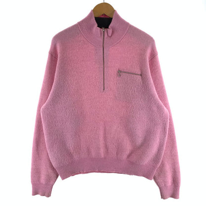 【中古品】【メンズ】 STUSSY ステューシー 117219 HALF ZIP MOCK NECK SWEATER ジップモックネックセーター ニット ブランド 古着 142-260923-gm-28-fuzh サイズ：M カラー：ピンク 万代Net店
