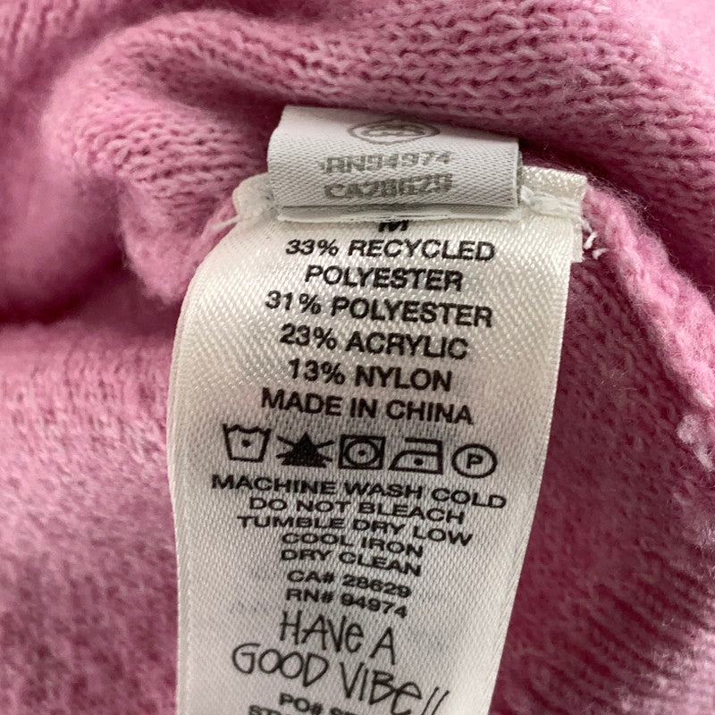 【中古品】【メンズ】 STUSSY ステューシー 117219 HALF ZIP MOCK NECK SWEATER ジップモックネックセーター ニット ブランド 古着 142-260923-gm-28-fuzh サイズ：M カラー：ピンク 万代Net店
