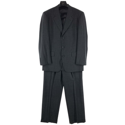 【中古品】【メンズ】 CHRISTIAN DIOR MONSIEUR クリスチャン・ディオール ムッシュ スーツセットアップ 3ピース ウール100% 裏地キュプラ 141-260921-gm-32-fuzh サイズ：A-6 カラー：ブラック 万代Net店