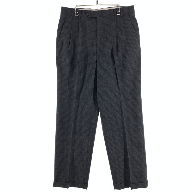 【中古品】【メンズ】 CHRISTIAN DIOR MONSIEUR クリスチャン・ディオール ムッシュ スーツセットアップ 3ピース ウール100% 裏地キュプラ 141-260921-gm-32-fuzh サイズ：A-6 カラー：ブラック 万代Net店
