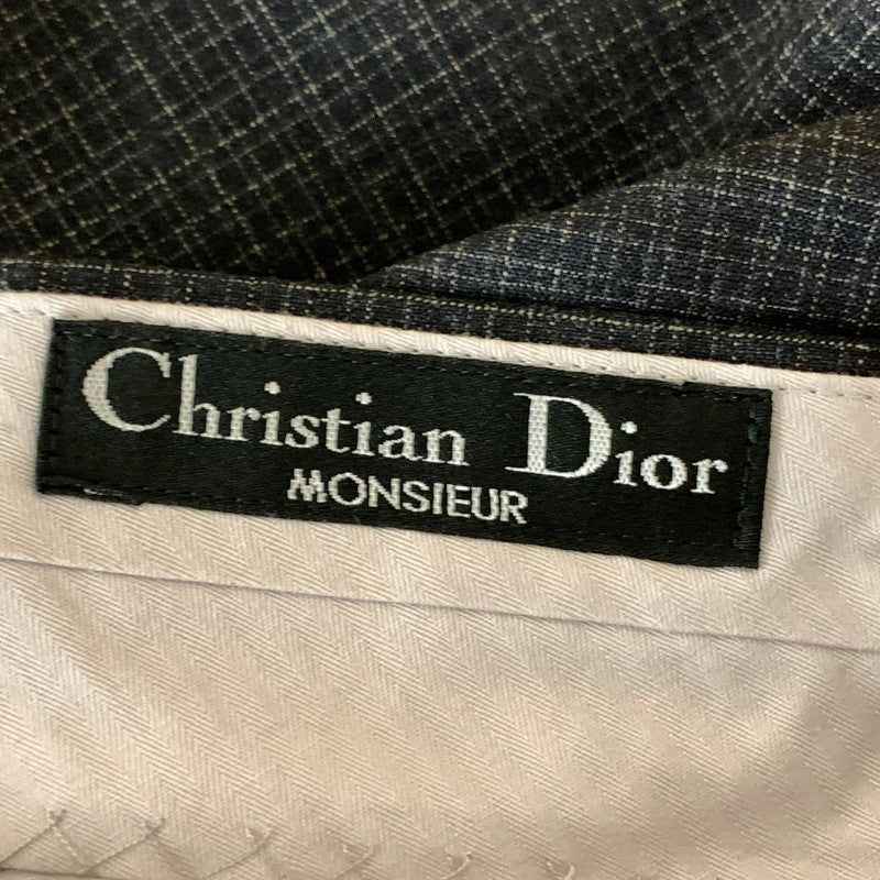 【中古品】【メンズ】 CHRISTIAN DIOR MONSIEUR クリスチャン・ディオール ムッシュ スーツセットアップ 3ピース ウール100% 裏地キュプラ 141-260921-gm-32-fuzh サイズ：A-6 カラー：ブラック 万代Net店