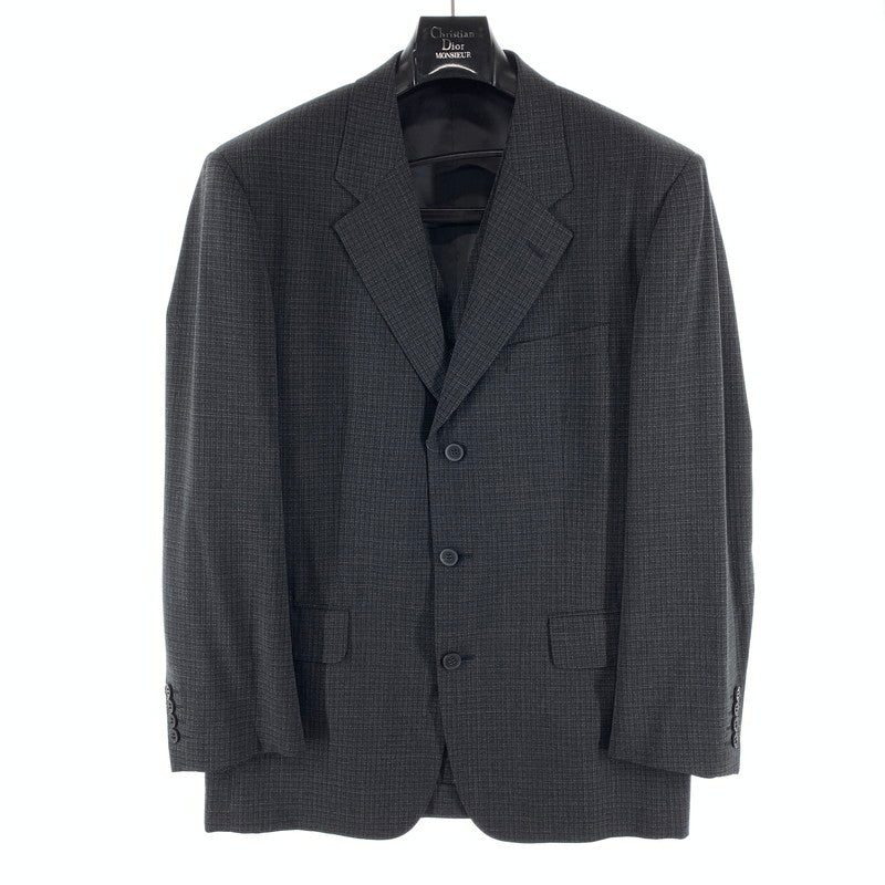 【中古品】【メンズ】 CHRISTIAN DIOR MONSIEUR クリスチャン・ディオール ムッシュ スーツセットアップ 3ピース ウール100% 裏地キュプラ 141-260921-gm-32-fuzh サイズ：A-6 カラー：ブラック 万代Net店
