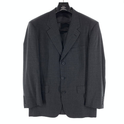 【中古品】【メンズ】 CHRISTIAN DIOR MONSIEUR クリスチャン・ディオール ムッシュ スーツセットアップ 3ピース ウール100% 裏地キュプラ 141-260921-gm-32-fuzh サイズ：A-6 カラー：ブラック 万代Net店