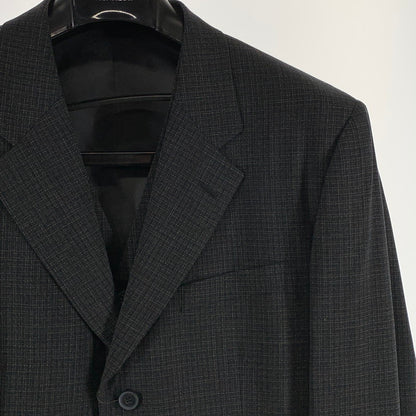 【中古品】【メンズ】 CHRISTIAN DIOR MONSIEUR クリスチャン・ディオール ムッシュ スーツセットアップ 3ピース ウール100% 裏地キュプラ 141-260921-gm-32-fuzh サイズ：A-6 カラー：ブラック 万代Net店