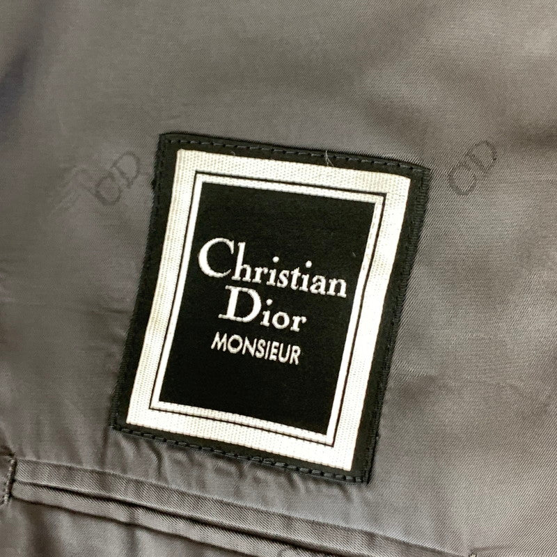 【中古品】【メンズ】 CHRISTIAN DIOR MONSIEUR クリスチャン・ディオール ムッシュ スーツセットアップ 3ピース ウール100% 裏地キュプラ 141-260921-gm-32-fuzh サイズ：A-6 カラー：ブラック 万代Net店