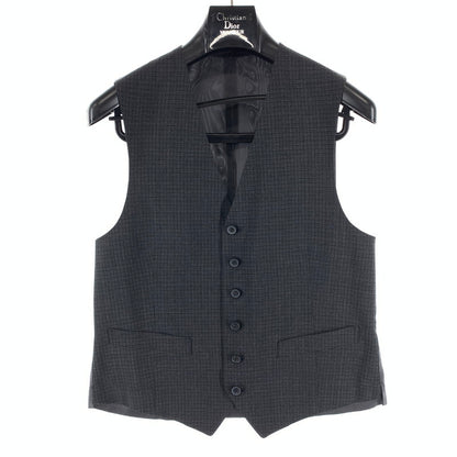 【中古品】【メンズ】 CHRISTIAN DIOR MONSIEUR クリスチャン・ディオール ムッシュ スーツセットアップ 3ピース ウール100% 裏地キュプラ 141-260921-gm-32-fuzh サイズ：A-6 カラー：ブラック 万代Net店
