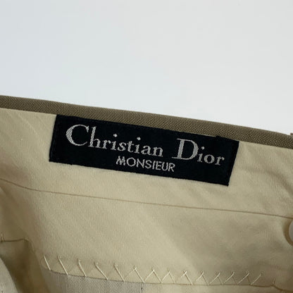 【中古品】【メンズ】 CHRISTIAN DIOR MONSIEUR クリスチャン・ディオール ムッシュ スーツ セットアップ ウール100% 裏地キュプラ モヘア混 141-260921-gm-31-fuzh サイズ：A-6 カラー：ベージュ ブラウン 万代Net店