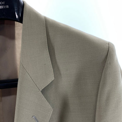 【中古品】【メンズ】 CHRISTIAN DIOR MONSIEUR クリスチャン・ディオール ムッシュ スーツ セットアップ ウール100% 裏地キュプラ モヘア混 141-260921-gm-31-fuzh サイズ：A-6 カラー：ベージュ ブラウン 万代Net店