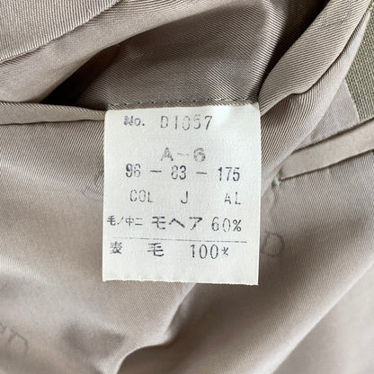 【中古品】【メンズ】 CHRISTIAN DIOR MONSIEUR クリスチャン・ディオール ムッシュ スーツ セットアップ ウール100% 裏地キュプラ モヘア混 141-260921-gm-31-fuzh サイズ：A-6 カラー：ベージュ ブラウン 万代Net店