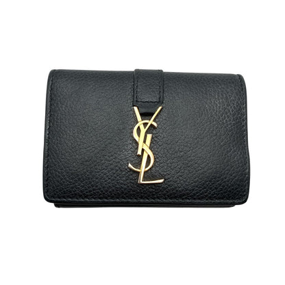 【中古品】【メンズ】 SAINT LAURENT サンローラン 669959 ORIGAMI TINY WALLET レザー 3つ折り財布 ウォレット ブランド 181-260921-gm-41-fuzh カラー：ブラック 万代Net店