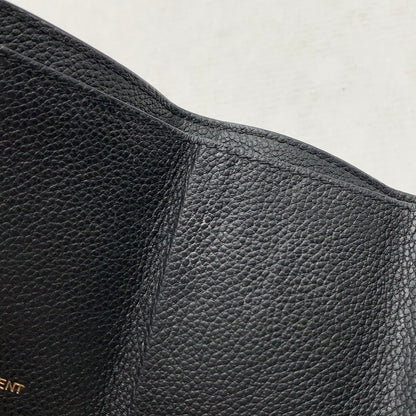 【中古品】【メンズ】 SAINT LAURENT サンローラン 669959 ORIGAMI TINY WALLET レザー 3つ折り財布 ウォレット ブランド 181-260921-gm-41-fuzh カラー：ブラック 万代Net店