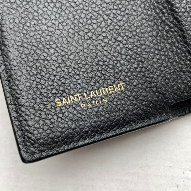 【中古品】【メンズ】 SAINT LAURENT サンローラン 669959 ORIGAMI TINY WALLET レザー 3つ折り財布 ウォレット ブランド 181-260921-gm-41-fuzh カラー：ブラック 万代Net店