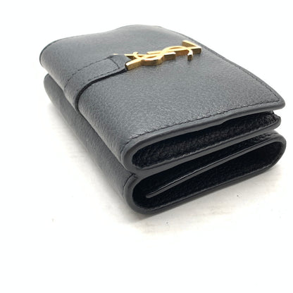 【中古品】【メンズ】 SAINT LAURENT サンローラン 669959 ORIGAMI TINY WALLET レザー 3つ折り財布 ウォレット ブランド 181-260921-gm-41-fuzh カラー：ブラック 万代Net店