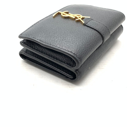 【中古品】【メンズ】 SAINT LAURENT サンローラン 669959 ORIGAMI TINY WALLET レザー 3つ折り財布 ウォレット ブランド 181-260921-gm-41-fuzh カラー：ブラック 万代Net店
