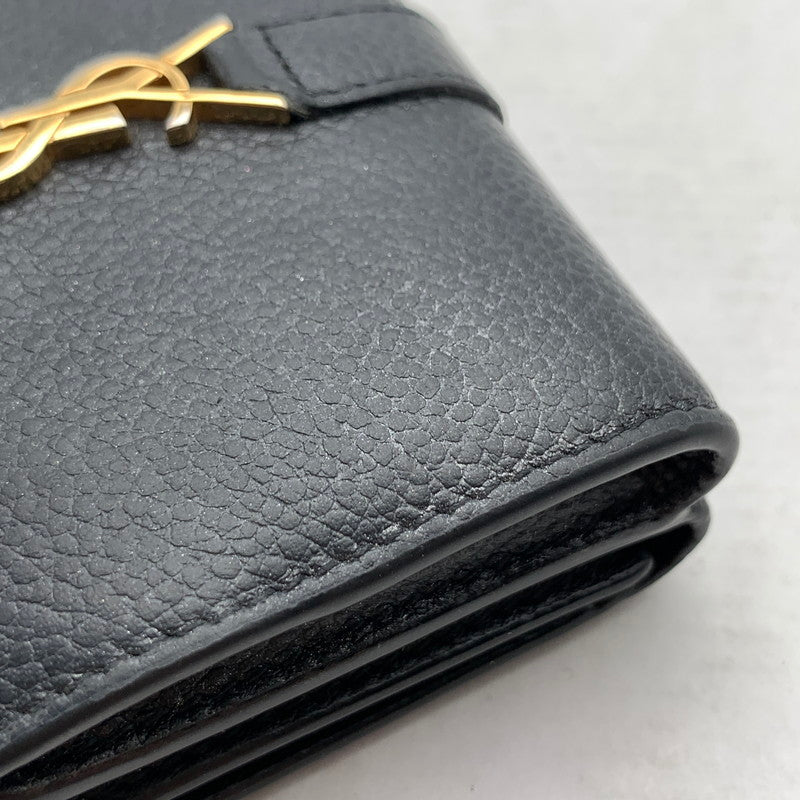 【中古品】【メンズ】 SAINT LAURENT サンローラン 669959 ORIGAMI TINY WALLET レザー 3つ折り財布 ウォレット ブランド 181-260921-gm-41-fuzh カラー：ブラック 万代Net店