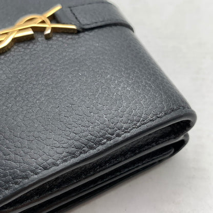 【中古品】【メンズ】 SAINT LAURENT サンローラン 669959 ORIGAMI TINY WALLET レザー 3つ折り財布 ウォレット ブランド 181-260921-gm-41-fuzh カラー：ブラック 万代Net店