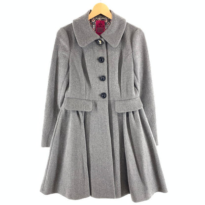 【中古品】【レディース】 ANNA SUI アナスイ コート ウール95% ジャケット アウター ブランド 169-260922-gm-45-fuzh サイズ：2 カラー：グレー カーキ 万代Net店