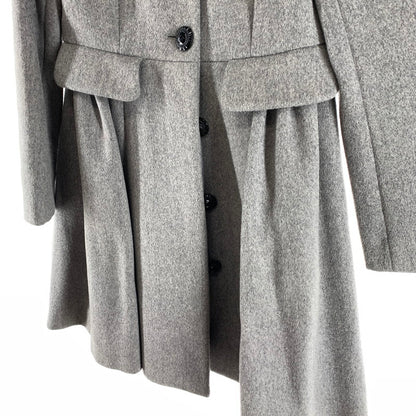 【中古品】【レディース】 ANNA SUI アナスイ コート ウール95% ジャケット アウター ブランド 169-260922-gm-45-fuzh サイズ：2 カラー：グレー カーキ 万代Net店