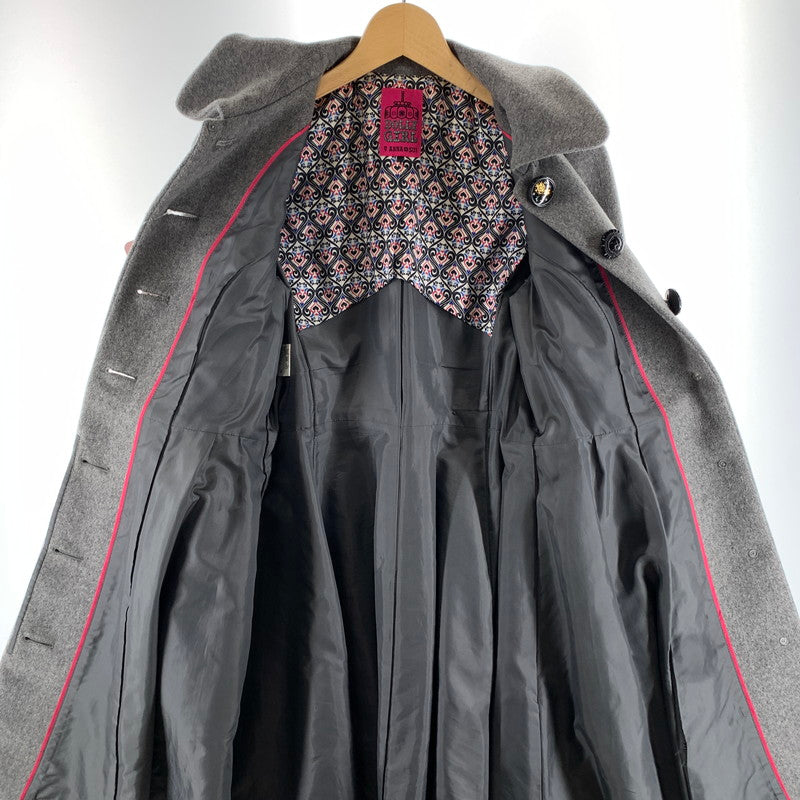 【中古品】【レディース】 ANNA SUI アナスイ コート ウール95% ジャケット アウター ブランド 169-260922-gm-45-fuzh サイズ：2 カラー：グレー カーキ 万代Net店