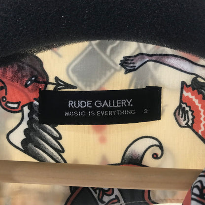 【中古品】【メンズ】 RUDE GALLERY ルードギャラリー 長袖シャツ CREAM.総柄 SIZE:2 142-260924-ky-07-fuzh 万代Net店