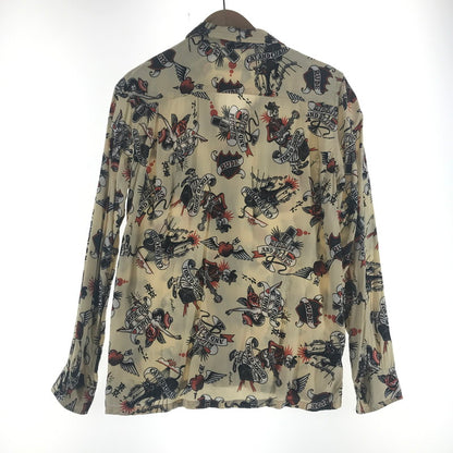 【中古品】【メンズ】 RUDE GALLERY ルードギャラリー 長袖シャツ CREAM.総柄 SIZE:2 142-260924-ky-07-fuzh 万代Net店