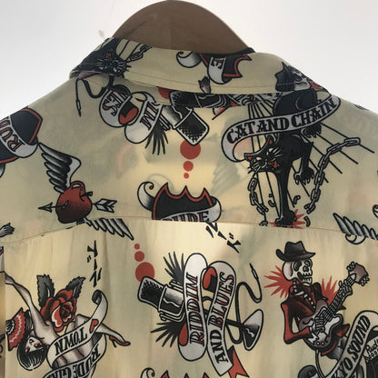 【中古品】【メンズ】 RUDE GALLERY ルードギャラリー 長袖シャツ CREAM.総柄 SIZE:2 142-260924-ky-07-fuzh 万代Net店