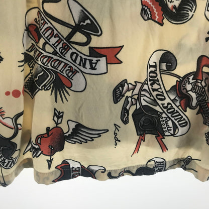 【中古品】【メンズ】 RUDE GALLERY ルードギャラリー 長袖シャツ CREAM.総柄 SIZE:2 142-260924-ky-07-fuzh 万代Net店