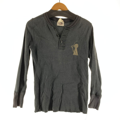 【中古品】【メンズ】 GLADHAND グラッドハンド 長袖Tシャツ BLACK.ヘンリー 男性 ロンT ロングTシャツ ※色ムラ・ほつれあり 142-260927-io-09-fuzh サイズ：S カラー：ブラック 万代Net店