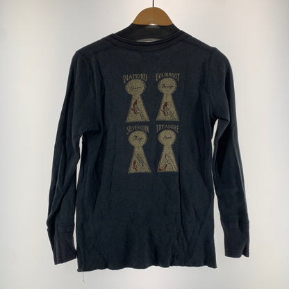 【中古品】【メンズ】 GLADHAND グラッドハンド 長袖Tシャツ BLACK.ヘンリー 男性 ロンT ロングTシャツ ※色ムラ・ほつれあり 142-260927-io-09-fuzh サイズ：S カラー：ブラック 万代Net店