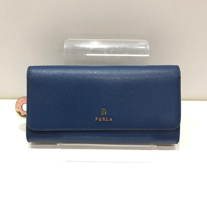 【中古美品】【レディース】 FURLA フルラ 長財布 カラーNAVY.PINK スナップボタン 本体のみ 財布 181-260924-ky-14-fuzh 万代Net店