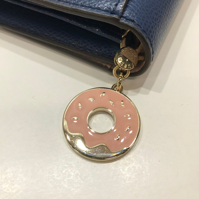 【中古美品】【レディース】 FURLA フルラ 長財布 カラーNAVY.PINK スナップボタン 本体のみ 財布 181-260924-ky-14-fuzh 万代Net店