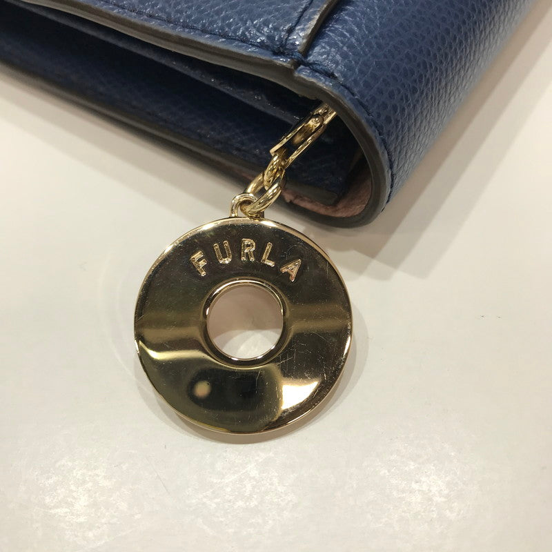 【中古美品】【レディース】 FURLA フルラ 長財布 カラーNAVY.PINK スナップボタン 本体のみ 財布 181-260924-ky-14-fuzh 万代Net店
