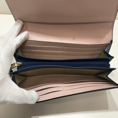 【中古美品】【レディース】 FURLA フルラ 長財布 カラーNAVY.PINK スナップボタン 本体のみ 財布 181-260924-ky-14-fuzh 万代Net店