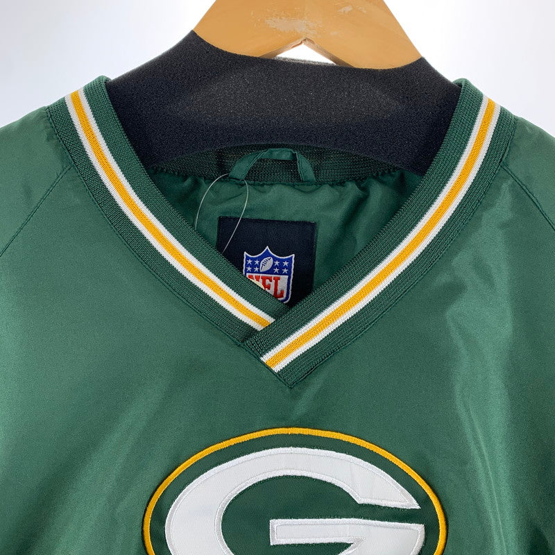 【中古品】【メンズ】 NFL ナショナル・フットボール・リーグ ナイロンプルオーバー GREEN.G アウター 上着 男性 ※汚れ・ほつれあり 145-260927-io-14-fuzh サイズ：M カラー：グリーン 万代Net店
