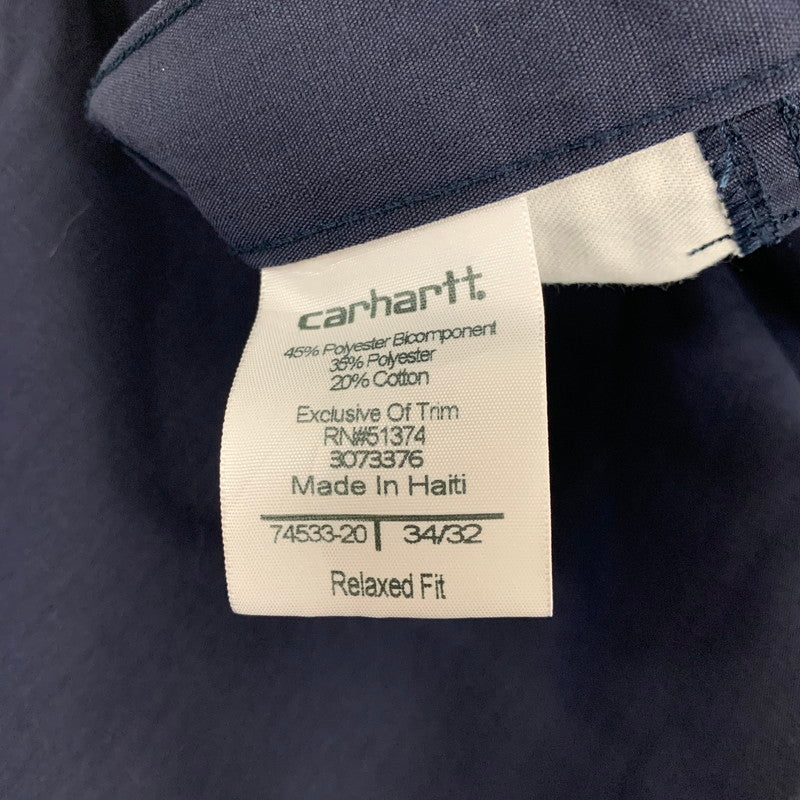 【中古品】【メンズ】 CARHARTT カーハート ワークパンツ 長ズボン ズボン パンツ NAVY ※毛玉あり 156-260927-io-27-fuzh サイズ：34×32 カラー：ネイビー 万代Net店