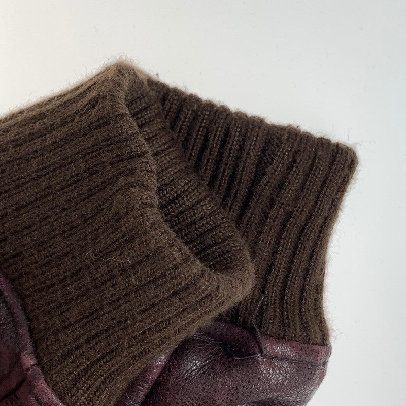 【中古品】【メンズ】 TED MAN レザー フライトジャケット 刺繍 アウター ブランド 古着 145-260923-gm-22-fuzh サイズ：L カラー：ブラウン 万代Net店