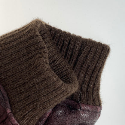 【中古品】【メンズ】 TED MAN レザー フライトジャケット 刺繍 アウター ブランド 古着 145-260923-gm-22-fuzh サイズ：L カラー：ブラウン 万代Net店