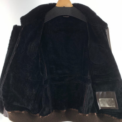 【中古品】【メンズ】 TED MAN レザー フライトジャケット 刺繍 アウター ブランド 古着 145-260923-gm-22-fuzh サイズ：L カラー：ブラウン 万代Net店
